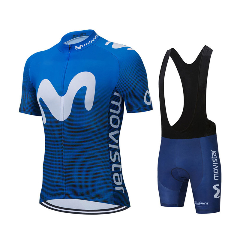 Mountain Biking Jersey - Yeni Yaz Movistar Takımı Bisiklet Forması
