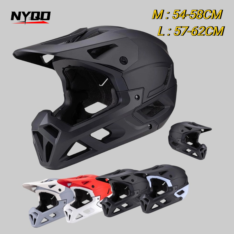 Mountain Biking Helmet Full Face - Yetişkinler İçin Yarış İniş Bisikleti (MTB)